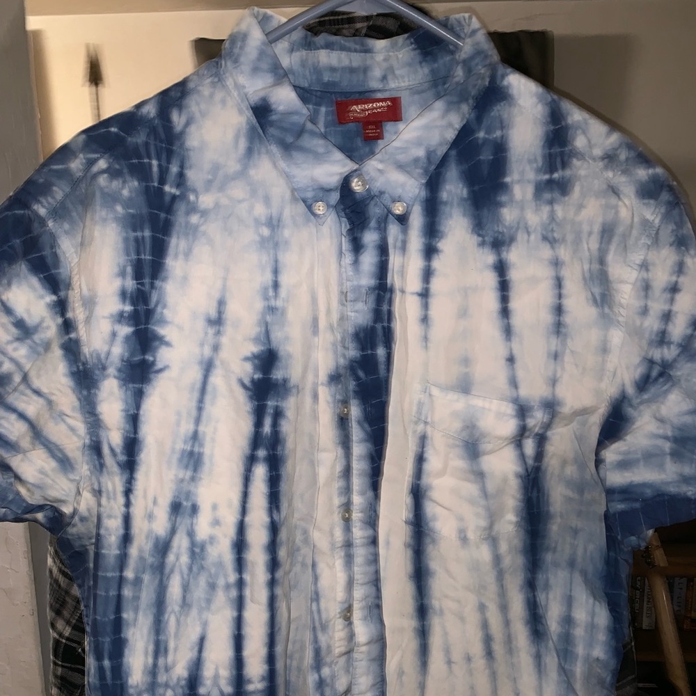 Arizona Jean Company XXL mens tie-dye button up